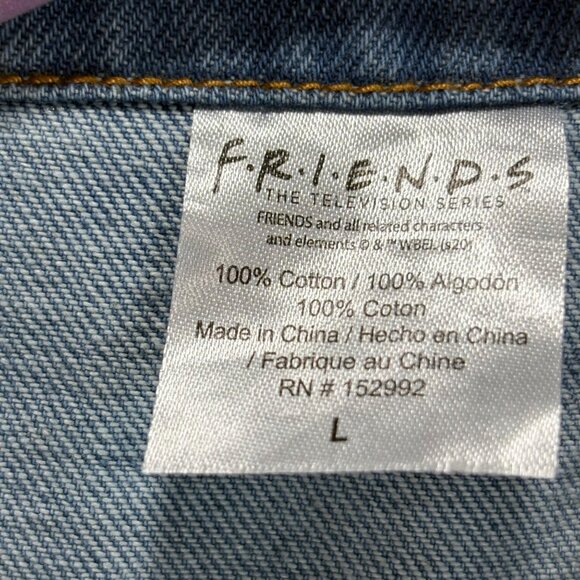 NWT Friends TV Series Denim Vest "You're My Lobster" Graphic Large Culturefly - Picture 6 of 8